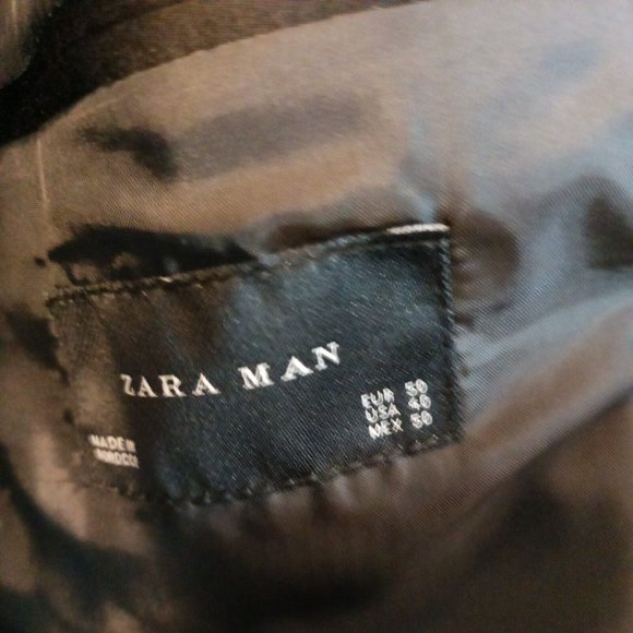 Men's Zara Black Single Button Lined Sport Jacket With Pockets Size 40 - Picture 9 of 9